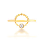 Bague or 750 2 tons diamants - vue 3