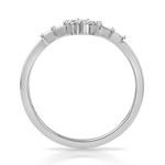 Bague or 750 blanc diamants - vue 3