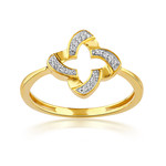 Bague or 750 2 tons diamants - vue 1