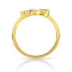 Bague or 750 2 tons diamants - vue 2