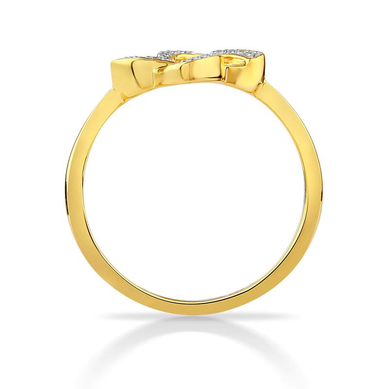 Bague or 750 2 tons diamants - vue 2