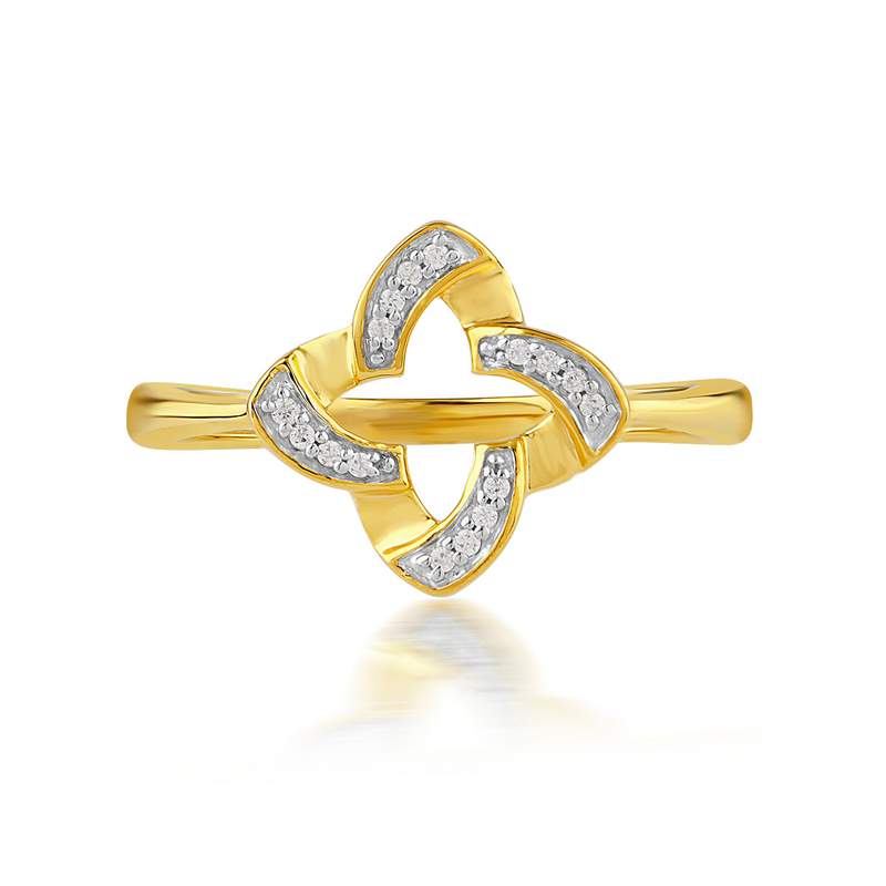 Bague or 750 2 tons diamants - vue 3