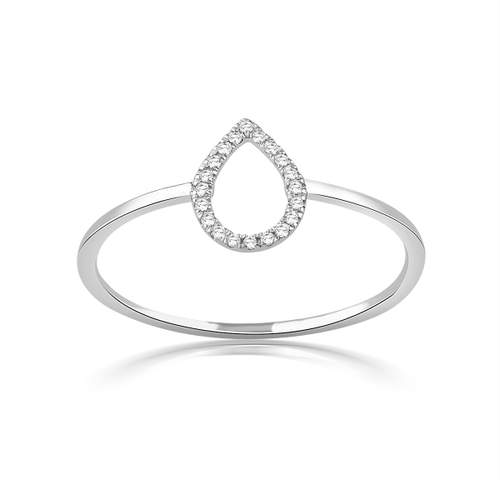 750 witgouden diamanten ring