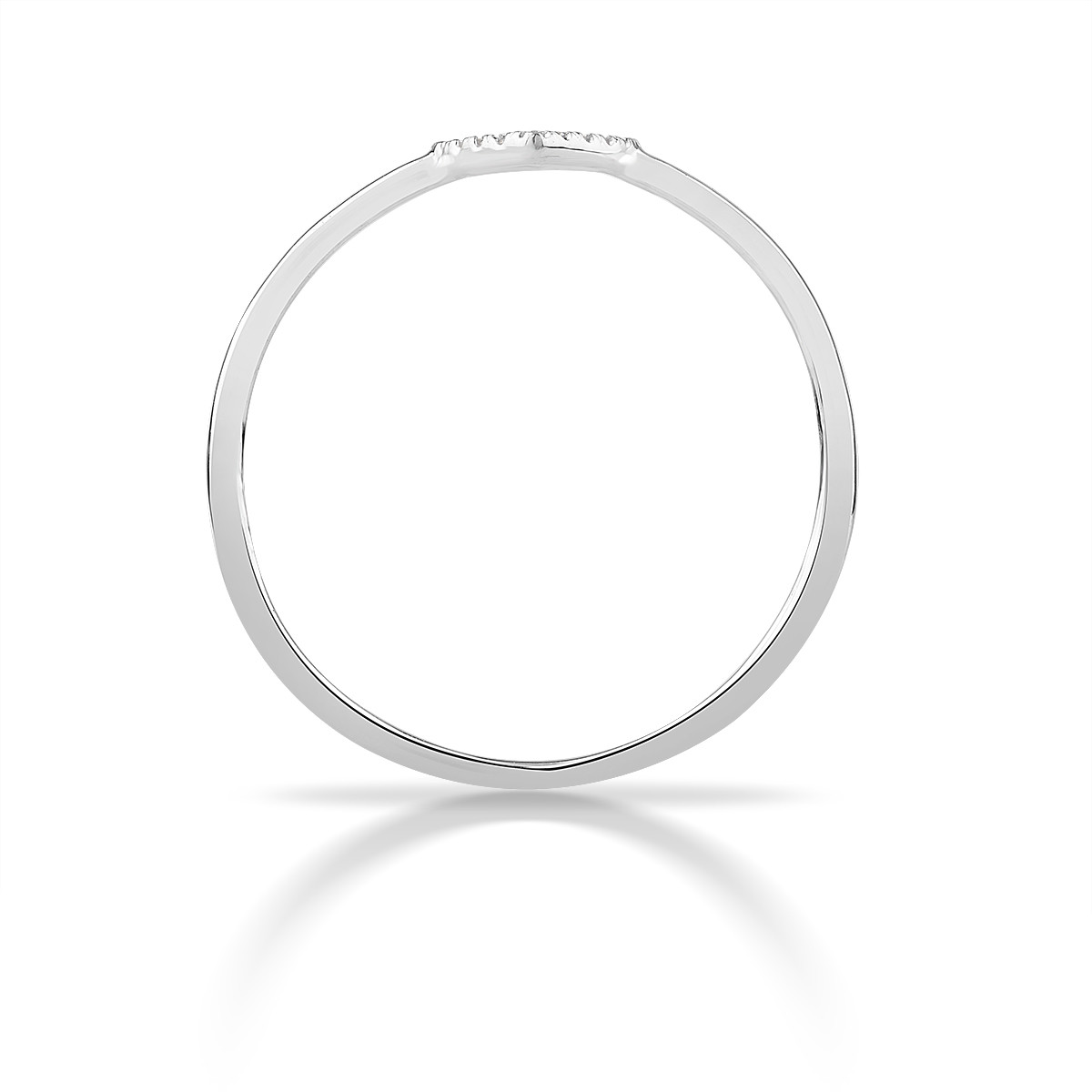 Bague or 750 blanc diamants - vue 3