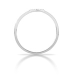 Bague or 750 blanc diamants - vue 3