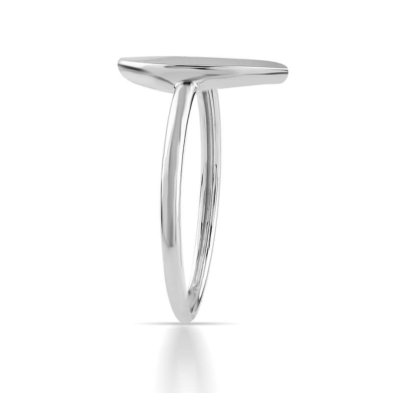 Ring gold 750 white diamonds - view 2