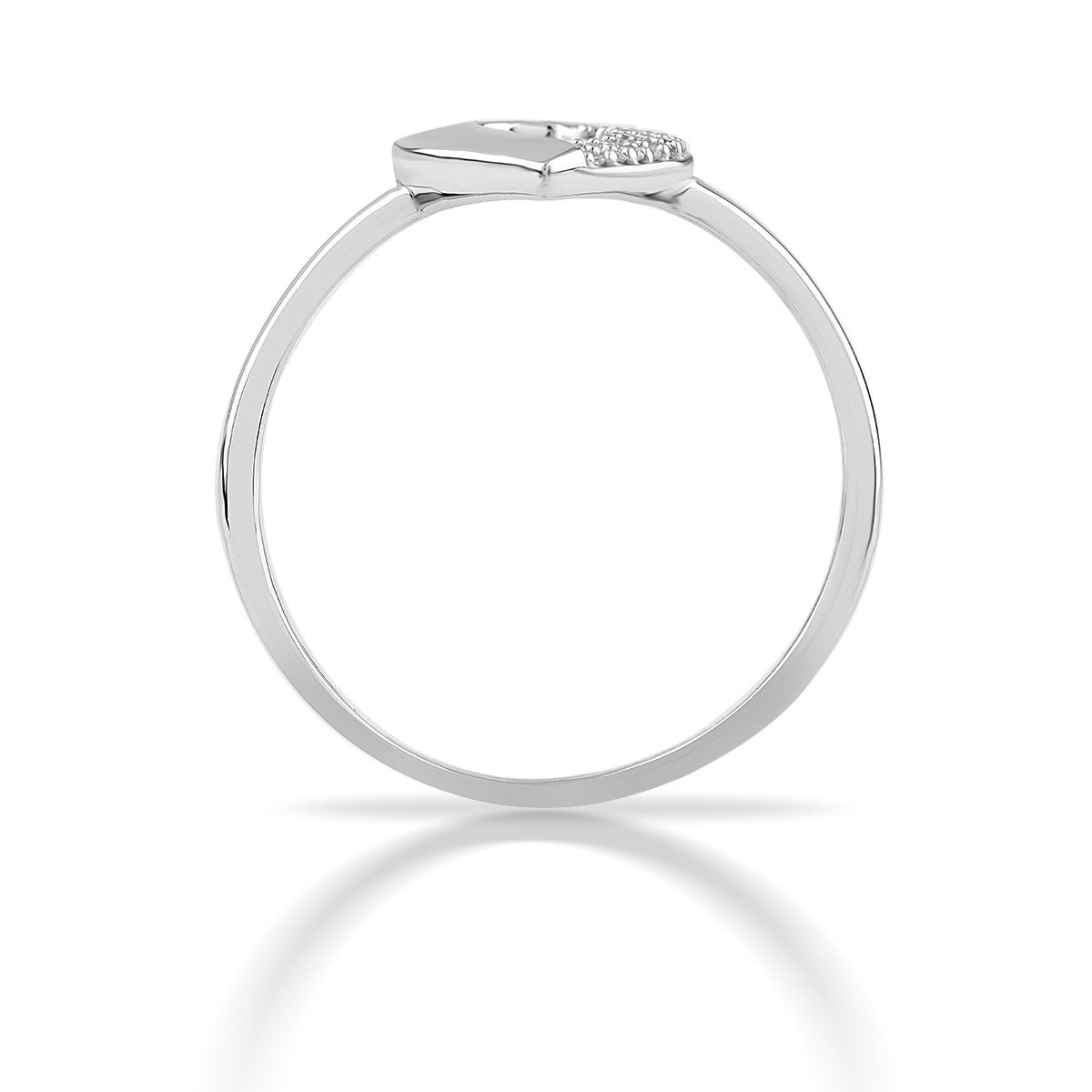 Bague or 750 blanc diamants - vue 3