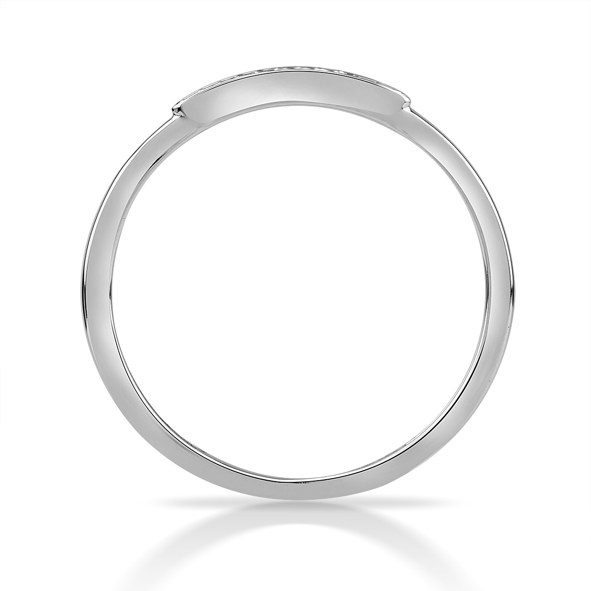 Bague or 750 blanc diamants - vue 3