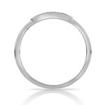Bague or 750 blanc diamants - vue 3