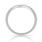 Bague or 750 blanc diamants - vue 3