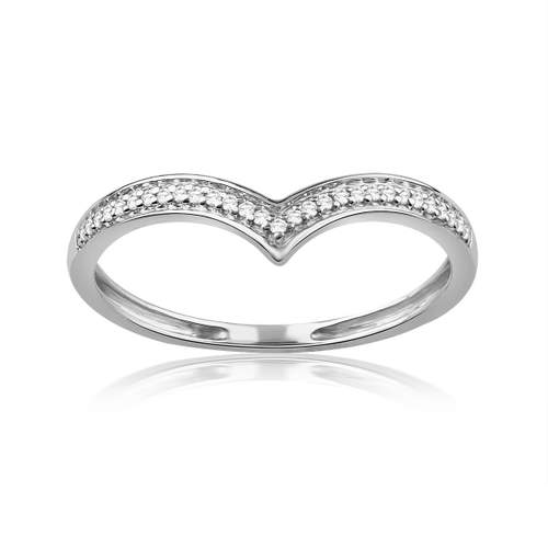 750 witgouden diamanten ring