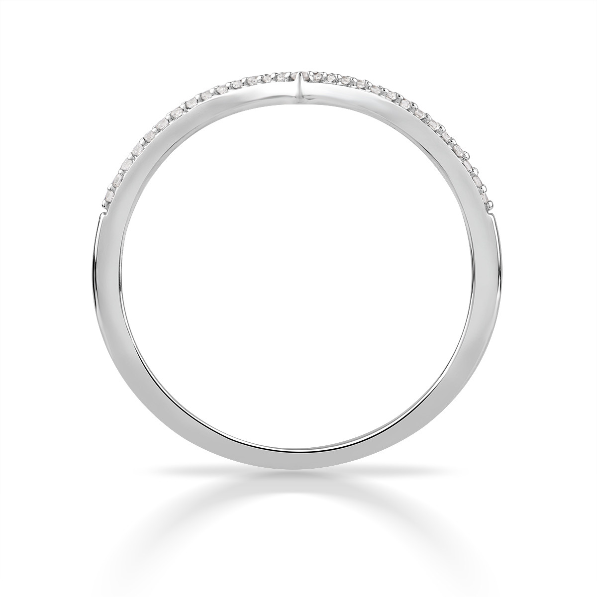 Bague or 750 blanc diamants - vue 3