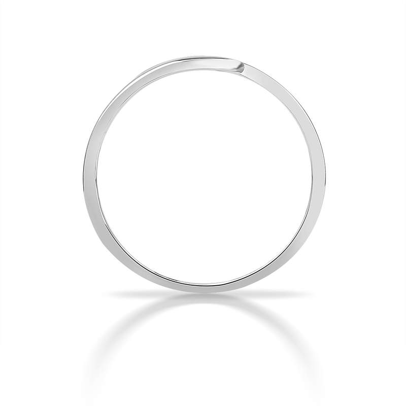 Bague or 750 blanc diamants - vue 3