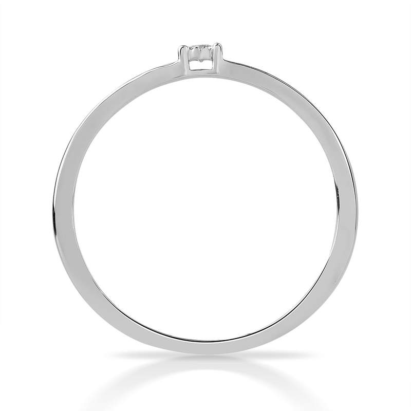 Bague or 750 blanc diamants - vue 3