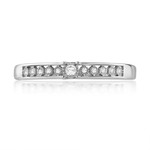 Bague or 750 blanc diamants - vue 4