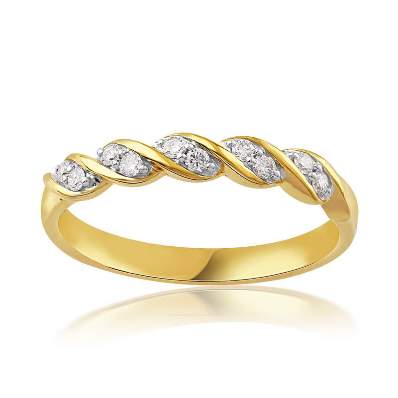 Bague or 750 2 tons diamants - vue 1