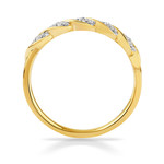 Bague or 750 2 tons diamants - vue 2