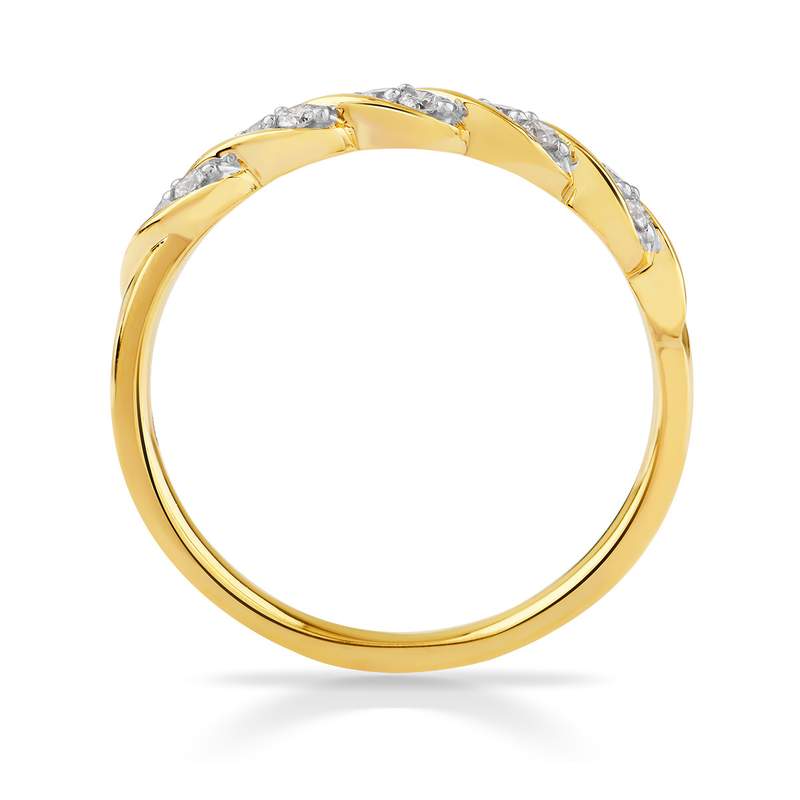 Bague or 750 2 tons diamants - vue 2