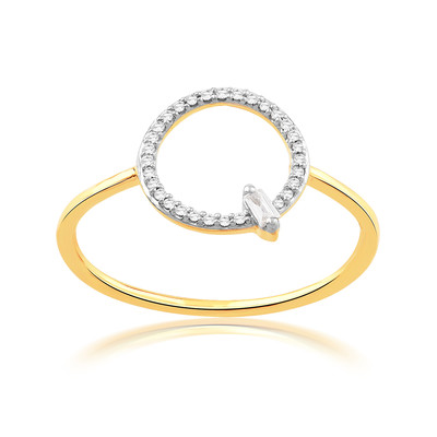 Bague or 750 2 tons diamants - vue 1