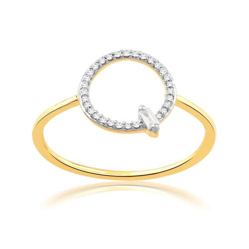 Bague or 750 2 tons diamants