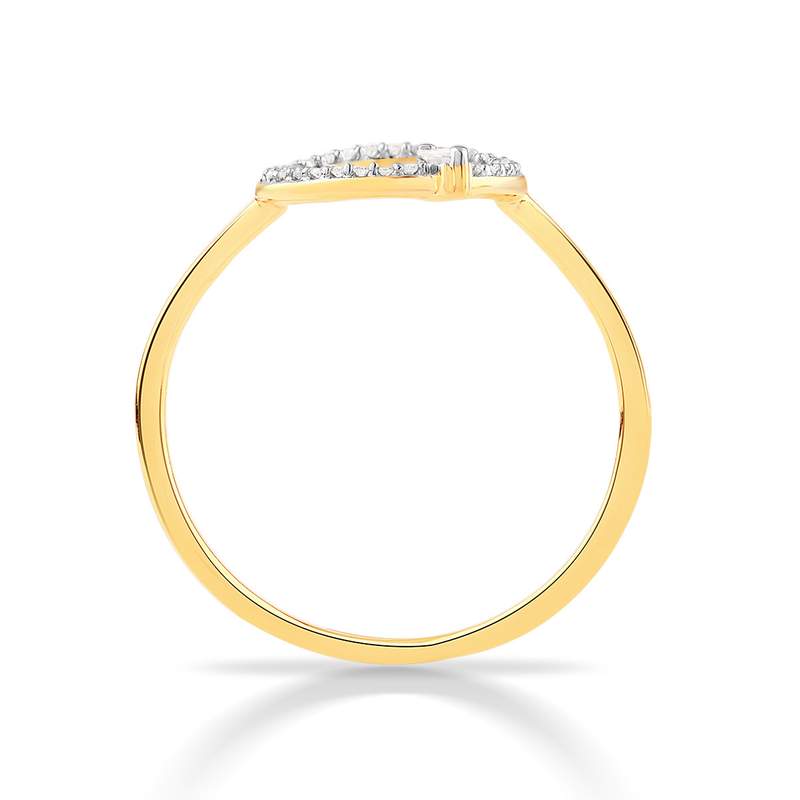 Bague or 750 2 tons diamants - vue 2