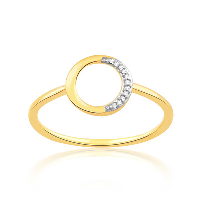 Bague or 750 2 tons diamants - vue 1