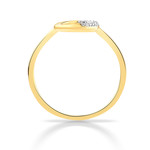 Bague or 750 2 tons diamants - vue 2