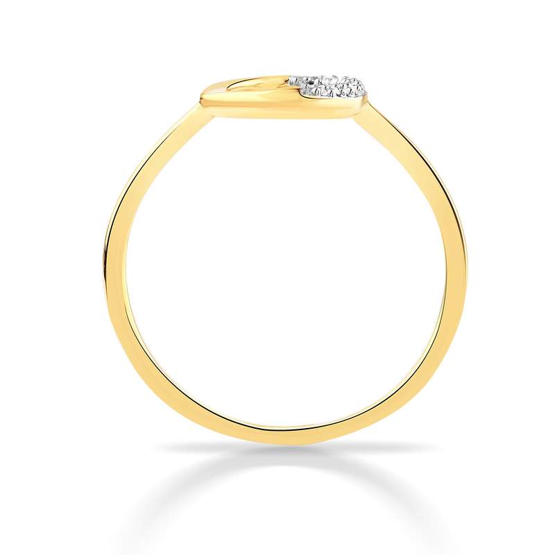 Bague or 750 2 tons diamants - vue 2