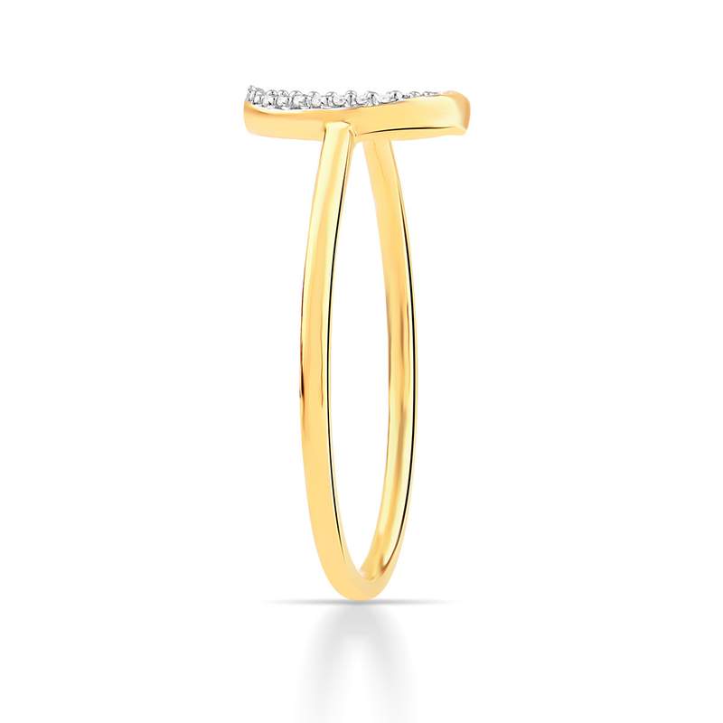 Bague or 750 2 tons diamants - vue D1