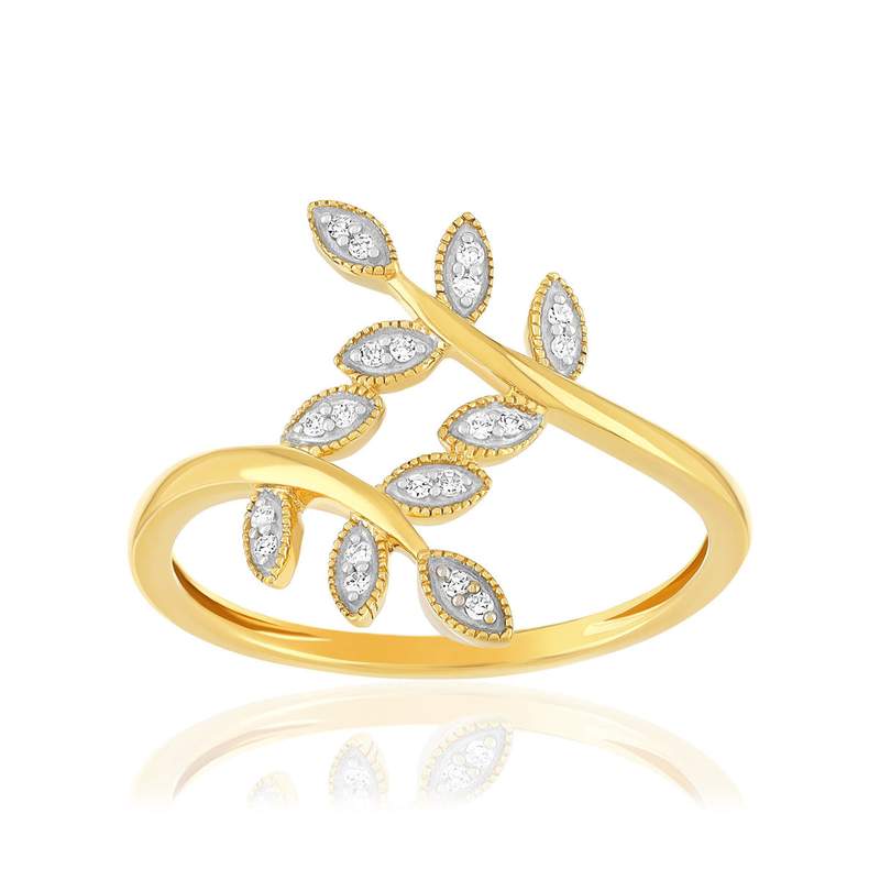 Bague or 750 2 tons diamants - vue 1