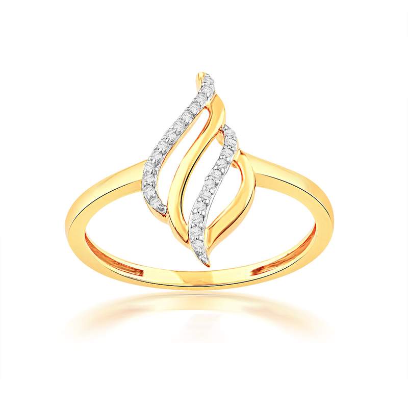 Bague or 750 2 tons diamants - vue 1