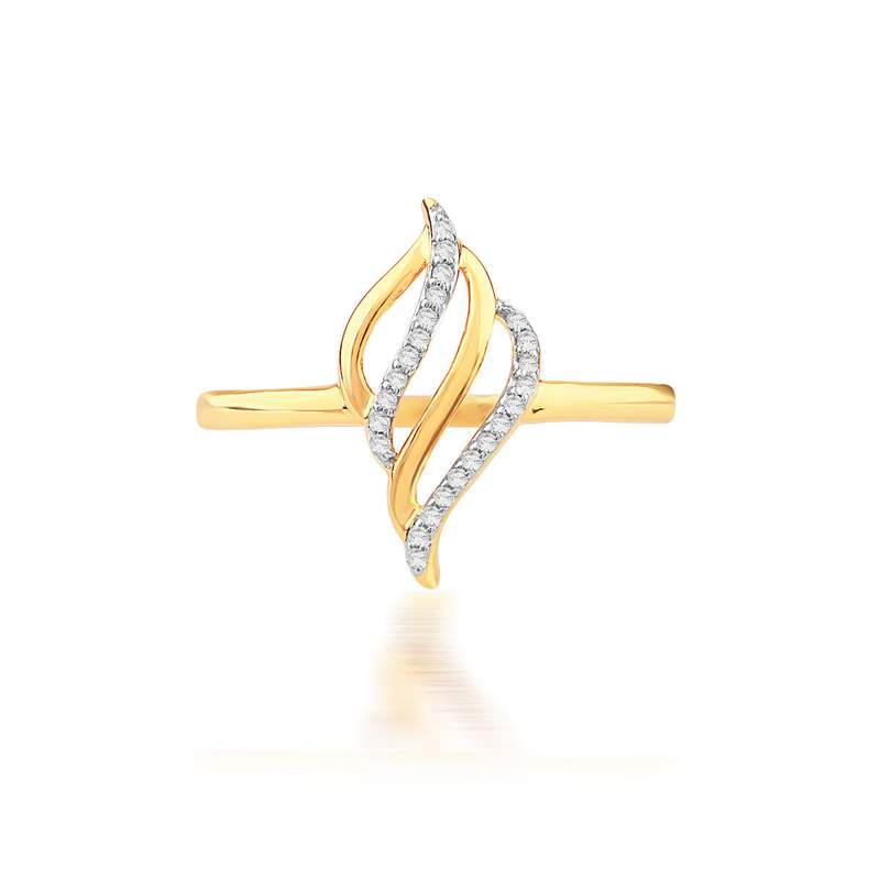 Bague or 750 2 tons diamants - vue 3