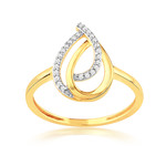 Bague or 750 2 tons diamants - vue 1