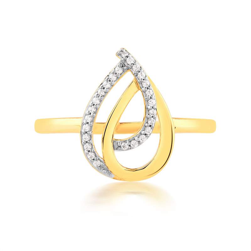 Bague or 750 2 tons diamants - vue 3