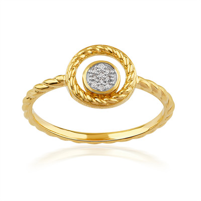 Bague or 750 2 tons diamants