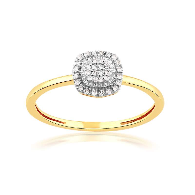 Bague or 750 2 tons diamants - vue 1