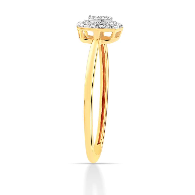 Bague or 750 2 tons diamants - vue D1