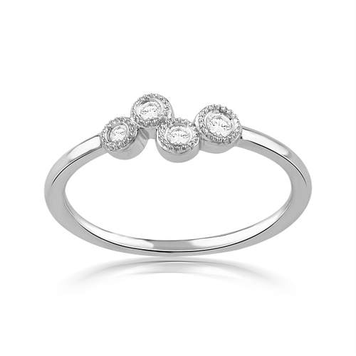 750 witgouden diamanten ring