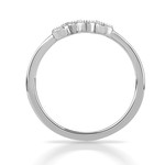 Bague or 750 blanc diamants - vue 3