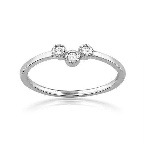 750 witgouden diamanten ring