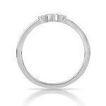 Bague or 750 blanc diamants - vue 3