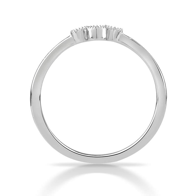 Bague or 750 blanc diamants - vue 3