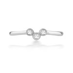 Bague or 750 blanc diamants - vue 4