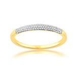 Bague or 750 2 tons diamants - vue 1