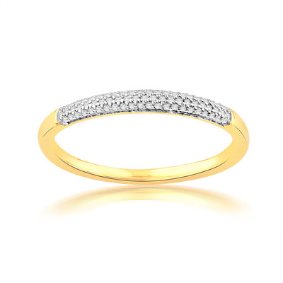 Bague or 750 2 tons diamants