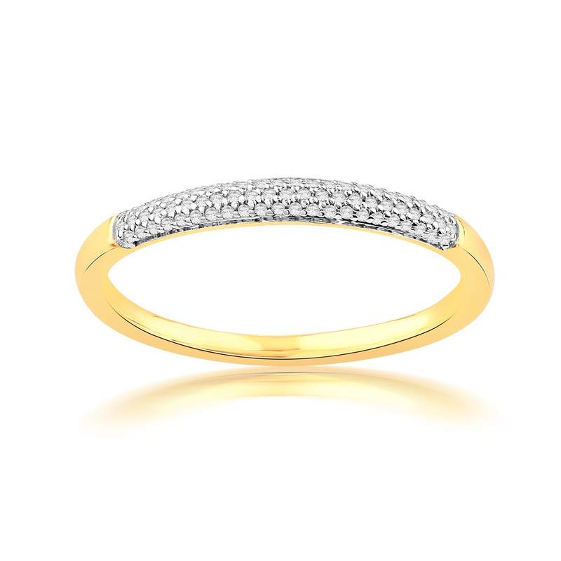 750 gold two-tone diamond ring - view 1