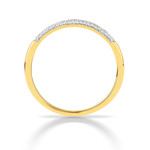 Bague or 750 2 tons diamants - vue 2