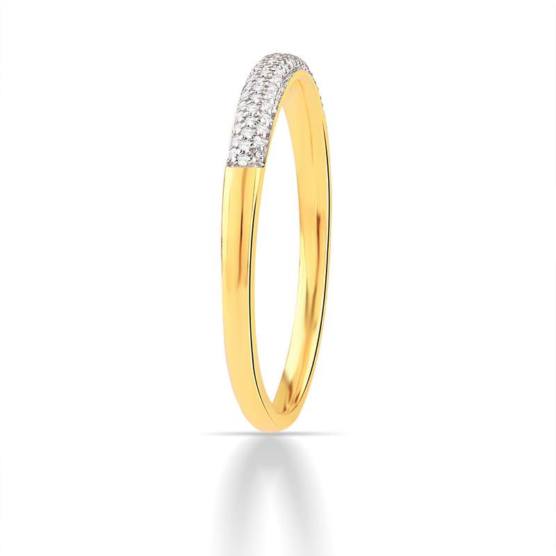 Ring gold 750 2 tone diamonds - view D1