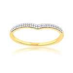 Bague or 750 2 tons diamants - vue 1