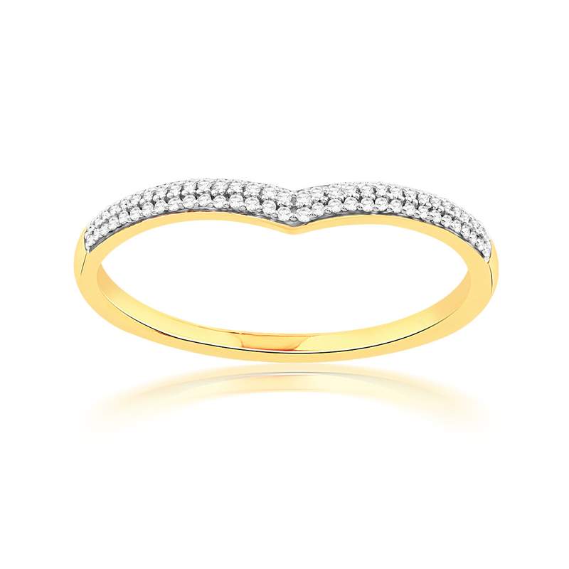 Bague or 750 2 tons diamants - vue 1